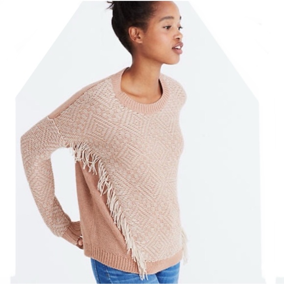 NWOT! Madewell Reverse Diamond Fringe Pullover Sweater (XS/S) - Picture 13 of 16